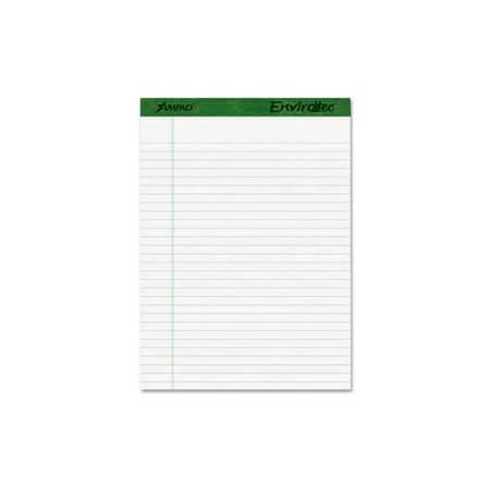 Esselte Esselte  Envirotec Pad, 8-1/2" x 11-3/4", Jr. Legal Ruled, White, 50 Sheet/Pad, 12 Pads/Pack 20172